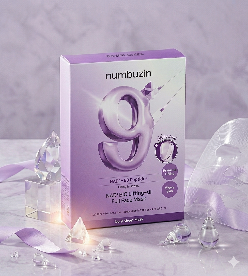 numbuzin No.9 NAD+ BIO Lifting-sil Full Face Mask نمبوزين رقم 9 ماسك الوجه الكامل لشد البشرة الحيوي بـ NAD+