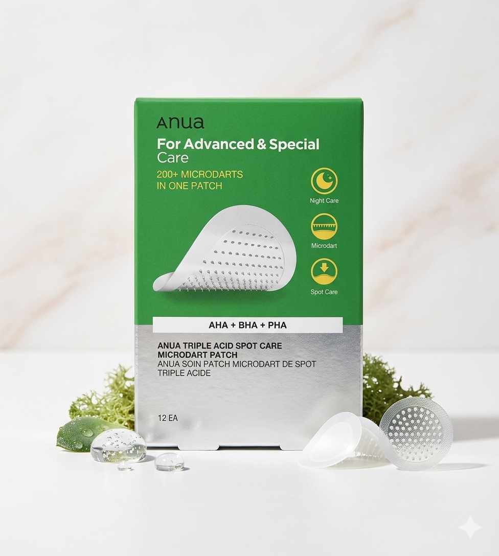 Anua Triple Acid Spot Care Microdart Patch أنوا لصقات الميكرودارت للعناية الثلاثية بالبثور