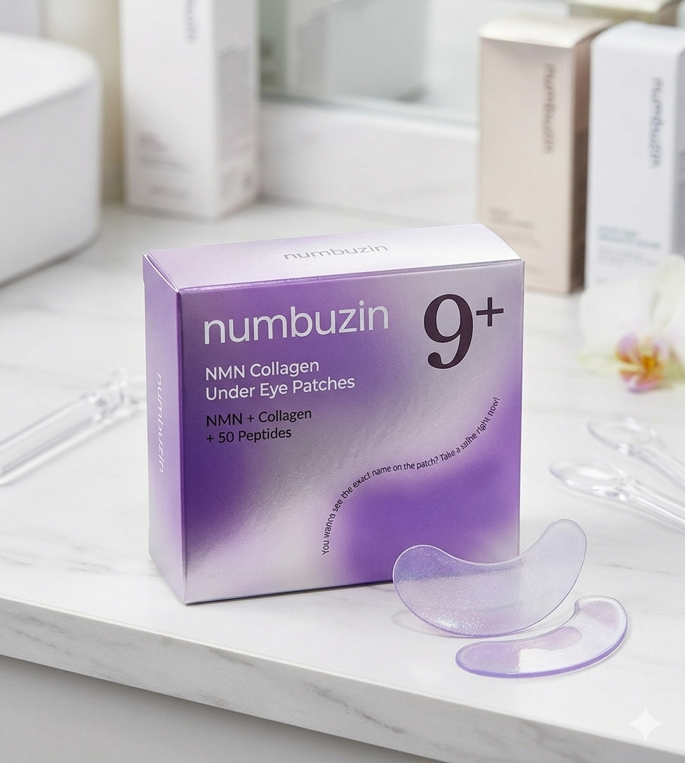 Numbuzin 9+ NMN Collagen Under Eye Patches نمبوزين 9+ لصقات كولاجين و NMN لمنطقة تحت العين