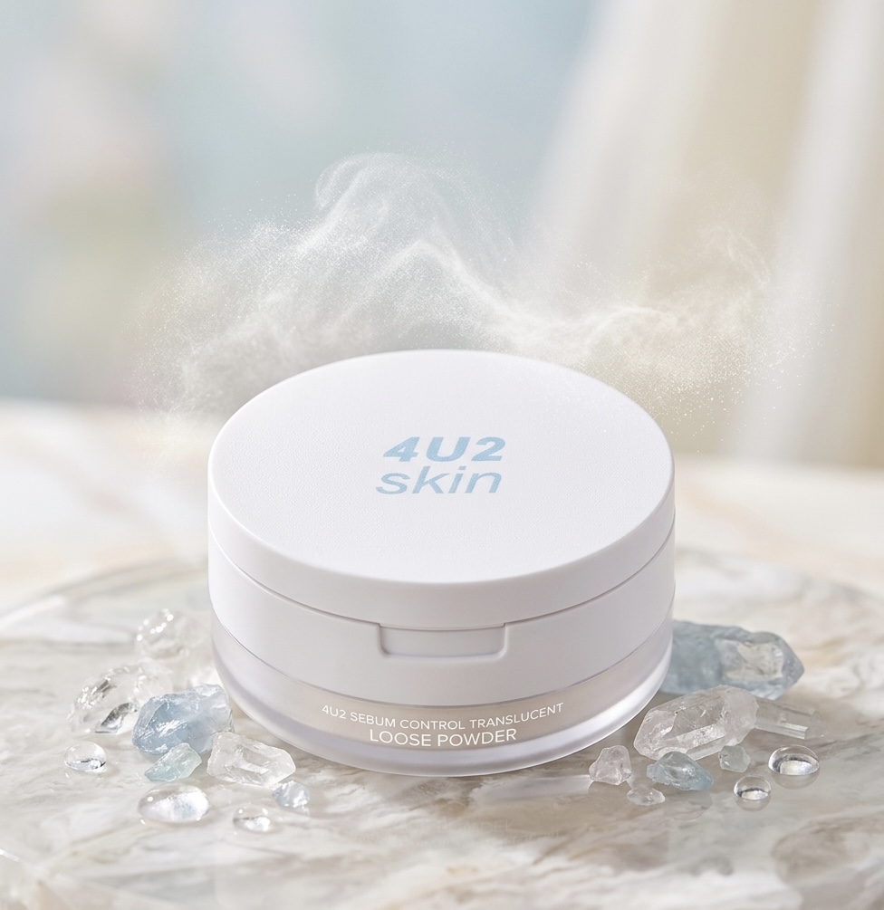 4U2 Skin Invisible Loose Setting Powder 4U2 لوس باودر شفاف لتثبيت المكياج والتحكم باللمعان