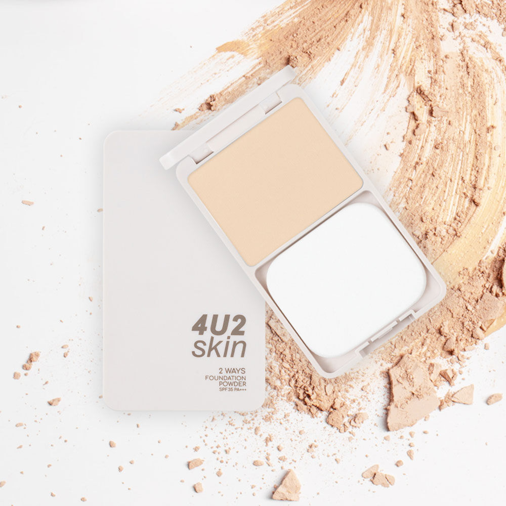 4U2 Skin 2 Ways Foundation Powder SPF35 PA+++ بودرة أساس مع عامل حماية من الشمس د