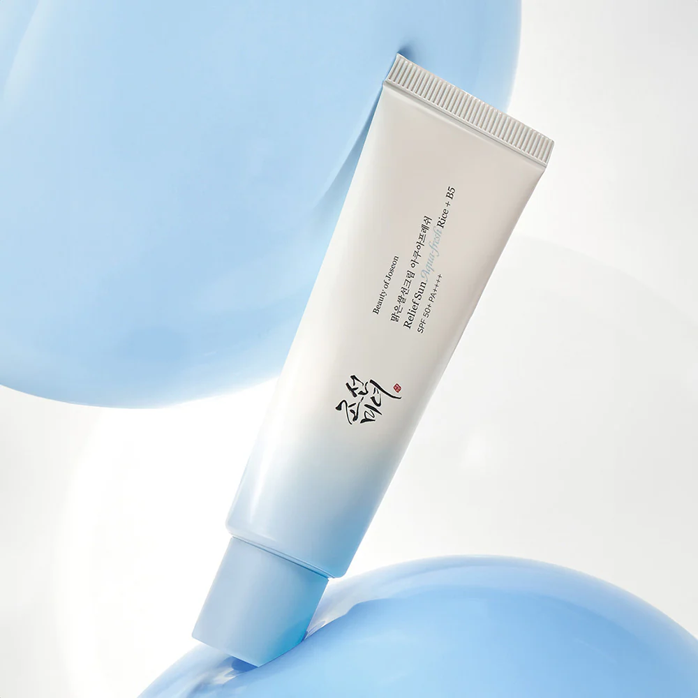 Beauty of Joseon Relief Sun Aqua Fresh Rice + B5 Spf50  واقي الشمس المهدئ من بيوتي أوف جوسون بتركيبة الأرز وفيتامين بي 5، بمعامل حماية 50