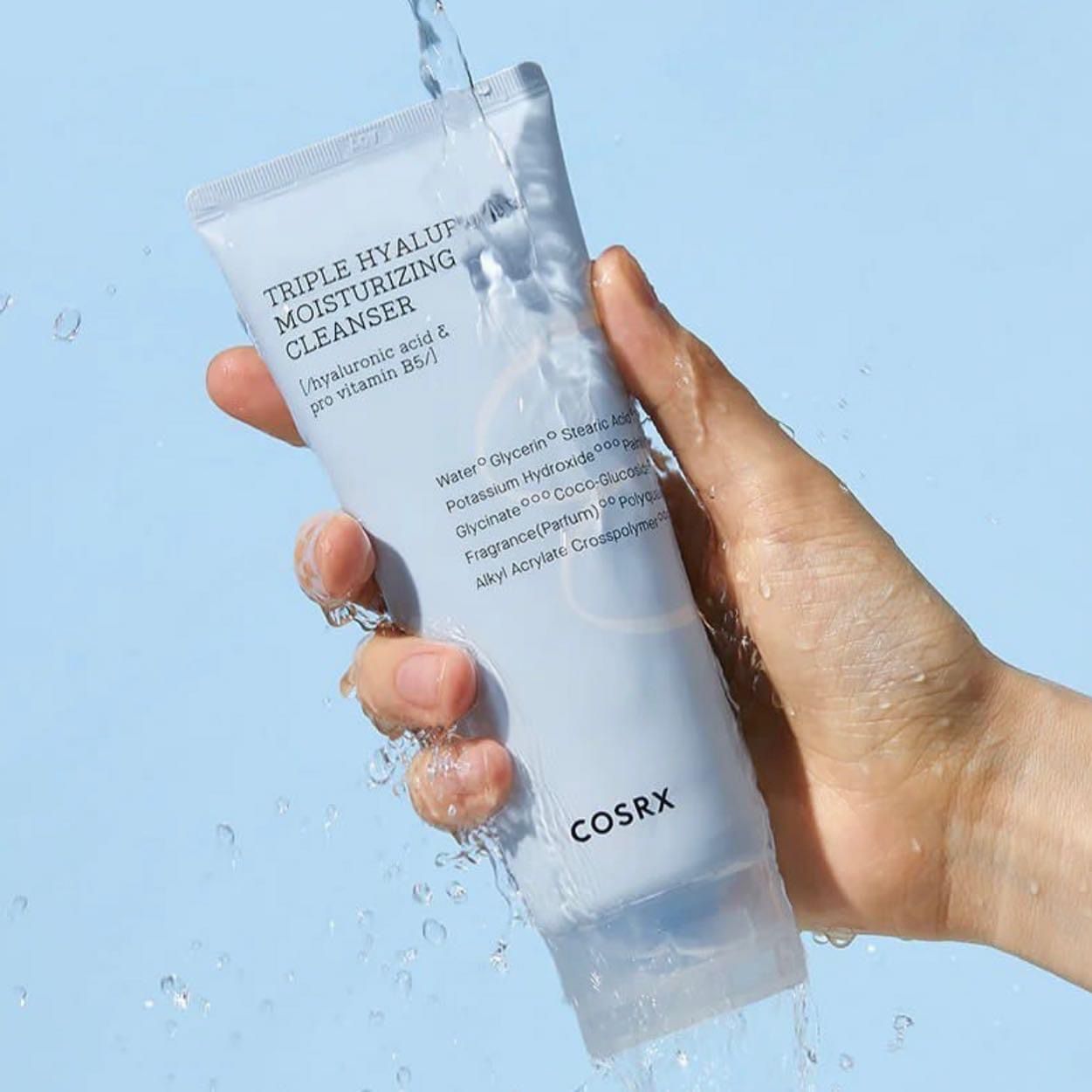 Cosrx Triple Hyaluronic Moisturising Cleanser كوزركس غسول مرطب يحتوي حمض الهيالورونيك الثلاثي