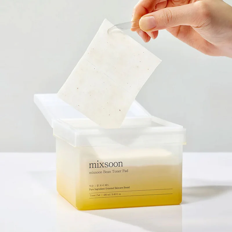 Mixsoon Bean Toner Pad ميكسون مناديل التونر المشبعة بمستخلصات الفاصوليا
