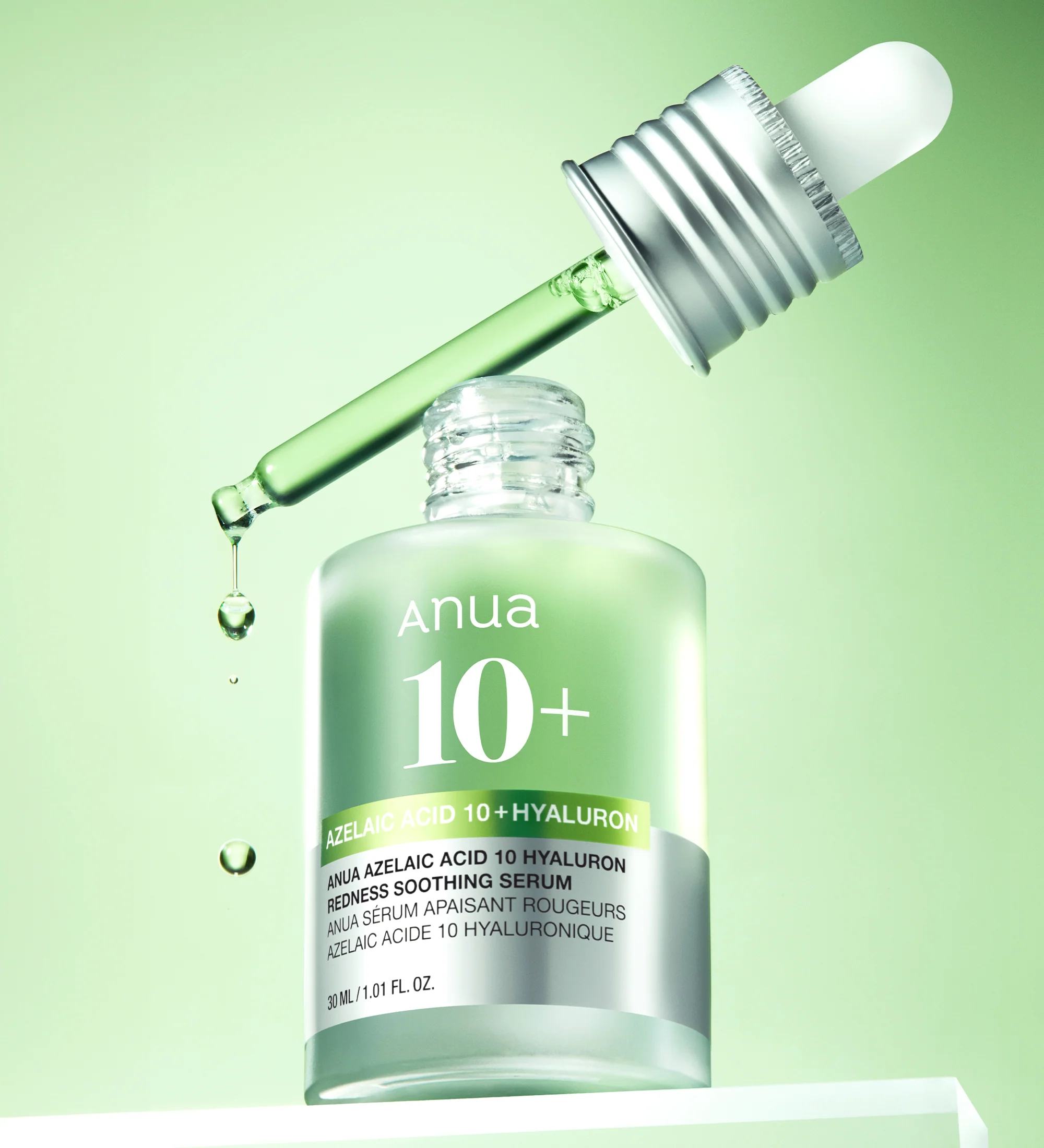 Anua Azelaic Acid 10 Hyaluron Redness Soothing Serum    سيروم مهدئ للاحمرار من أنوا – بحمض الأزيليك  وحمض الهيالوروني 