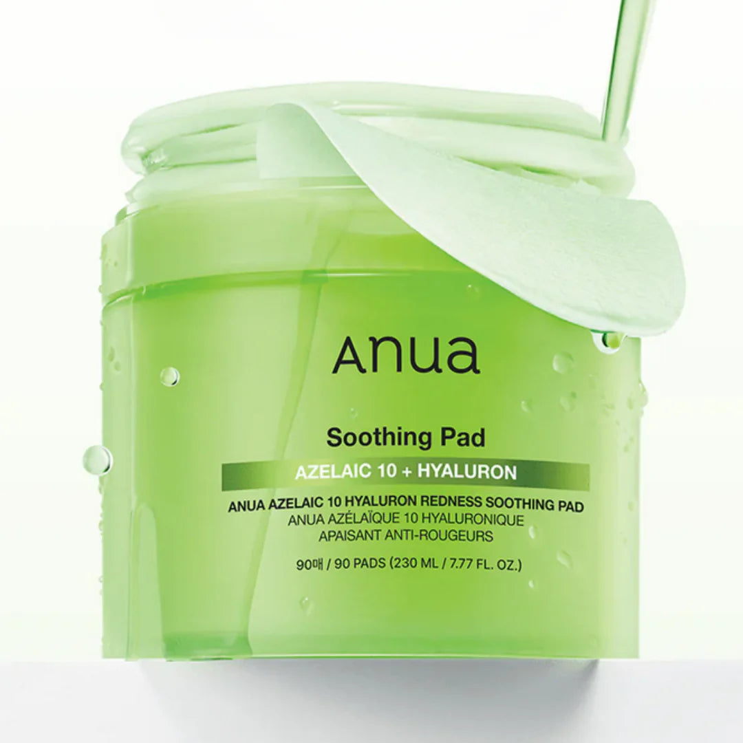 Anua Azelaic 10 Hyaluron Redness Soothing Pad    وسادة   مهدئة للاحمرار من أنوا بحمض الازليك وحمض الهيالورونيك